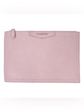 GIVENCHY Antigona Large Leather Zip Clutch Pouch - Baby Pink